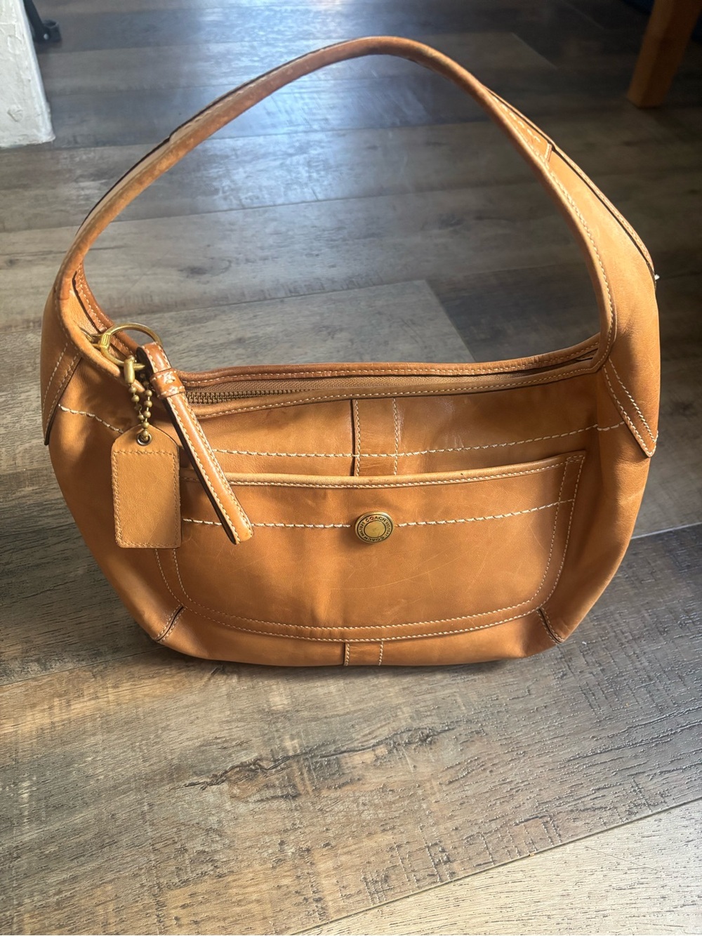 Coach Tan Leather Shoulder Bag